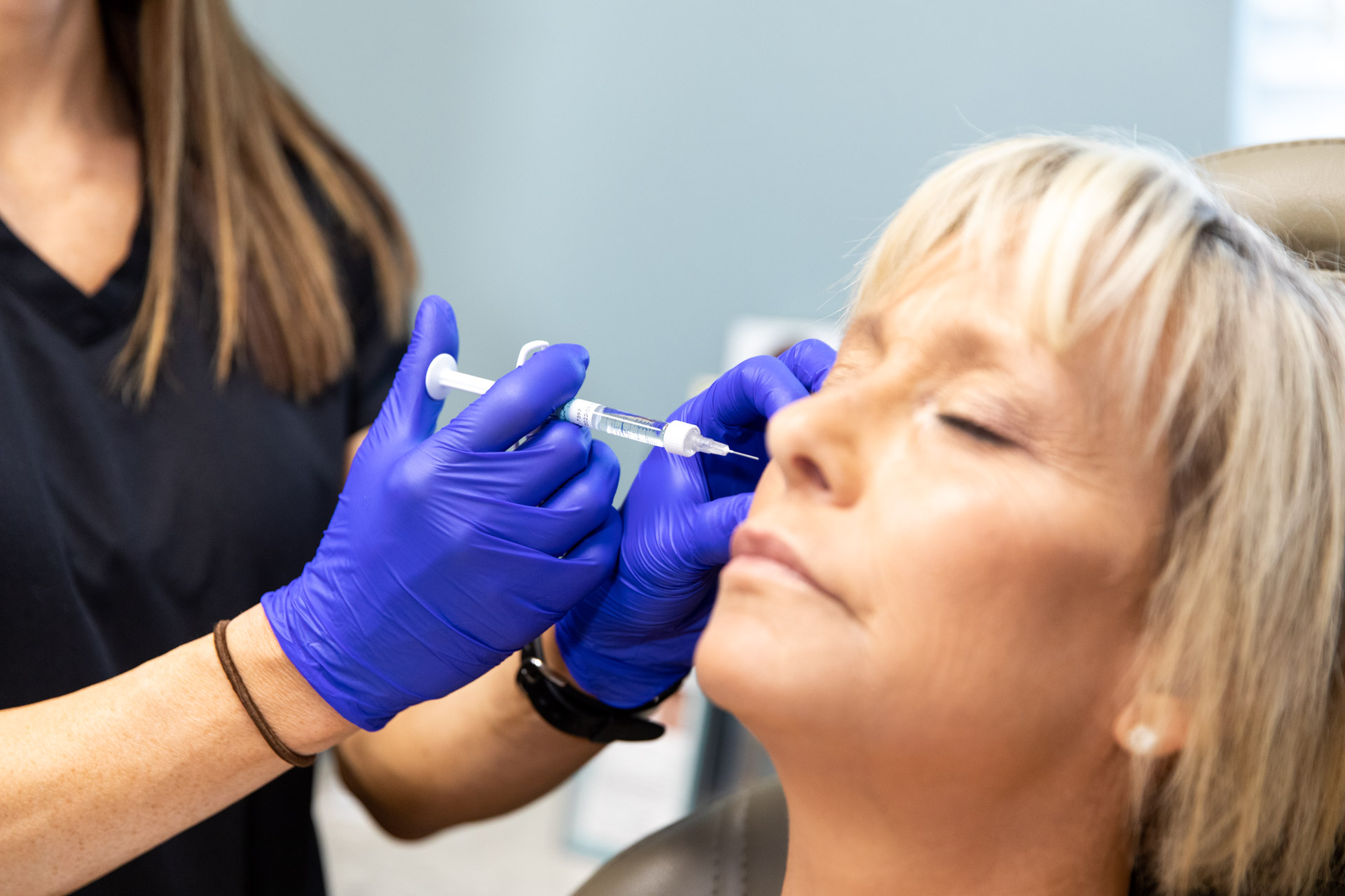 woman getting treatment